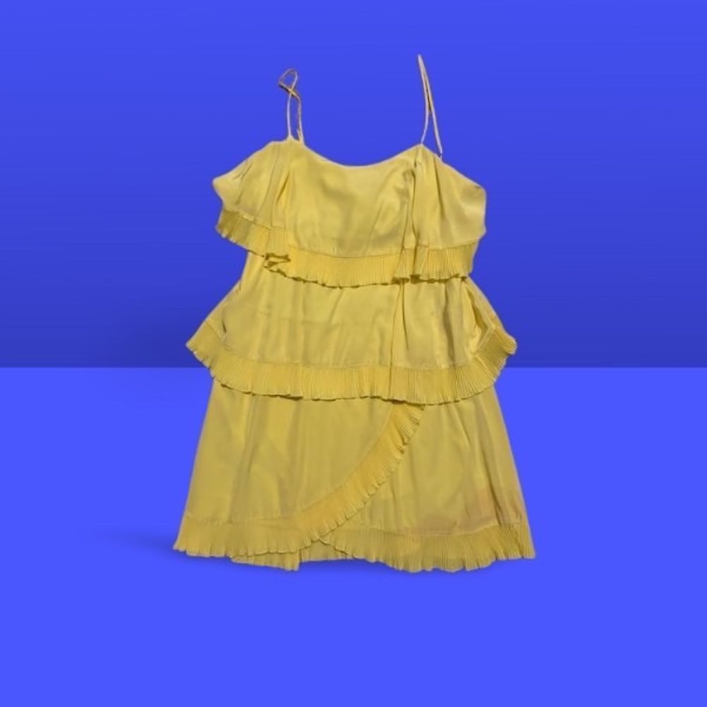 BCBG Yellow Ruffle Dress